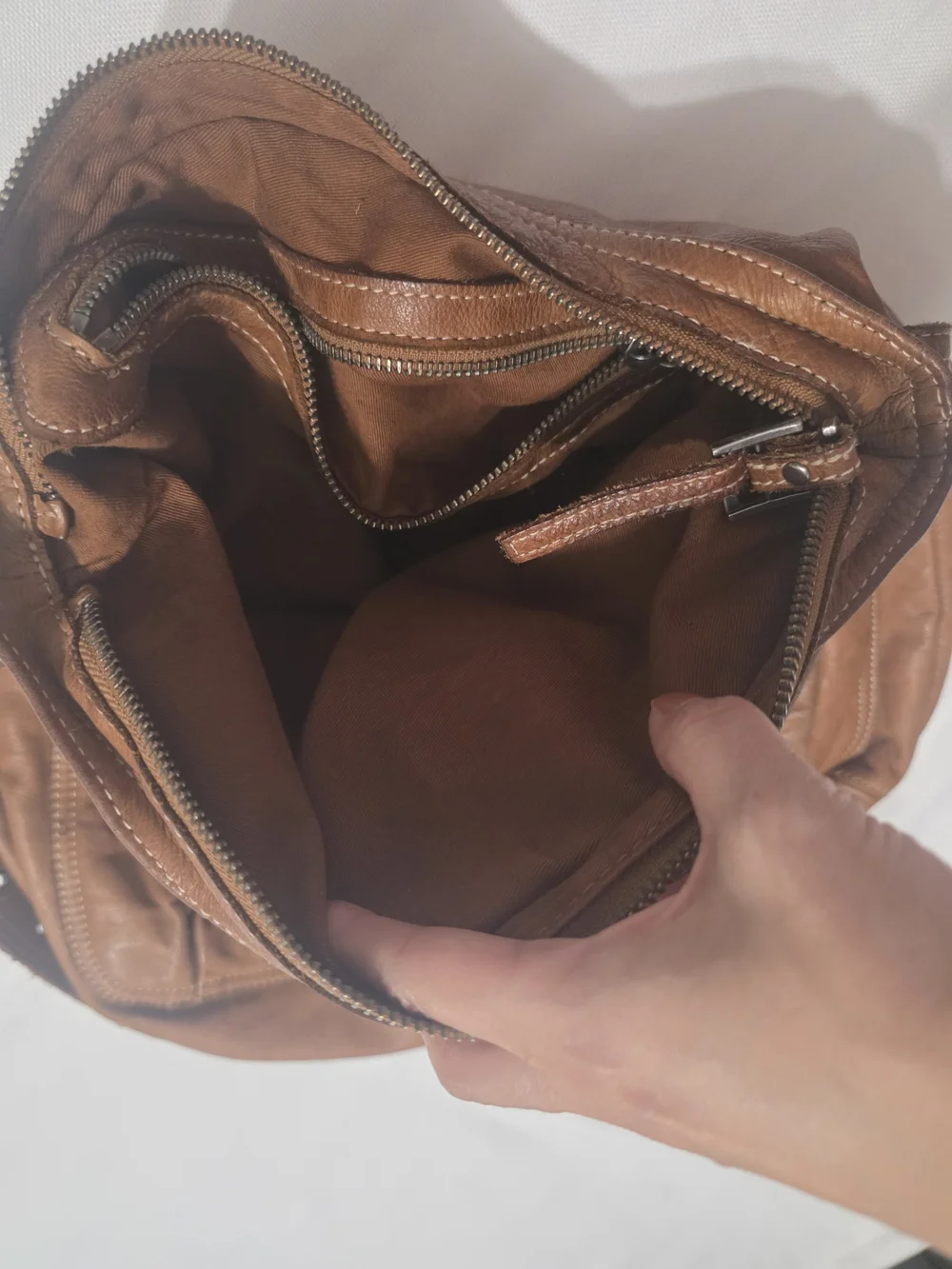 Vintage Johnny Was Hobo Brown Leather Women's Shoulder Bag